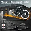 Motorcycle DVR HD 1080P Front Rear View Dash Cam IP65 Waterproof Parking Monitor