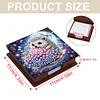 Wooden DIY Hedgehog Hydrangea Bouquet Diamond Painting Kit Note Box for Office