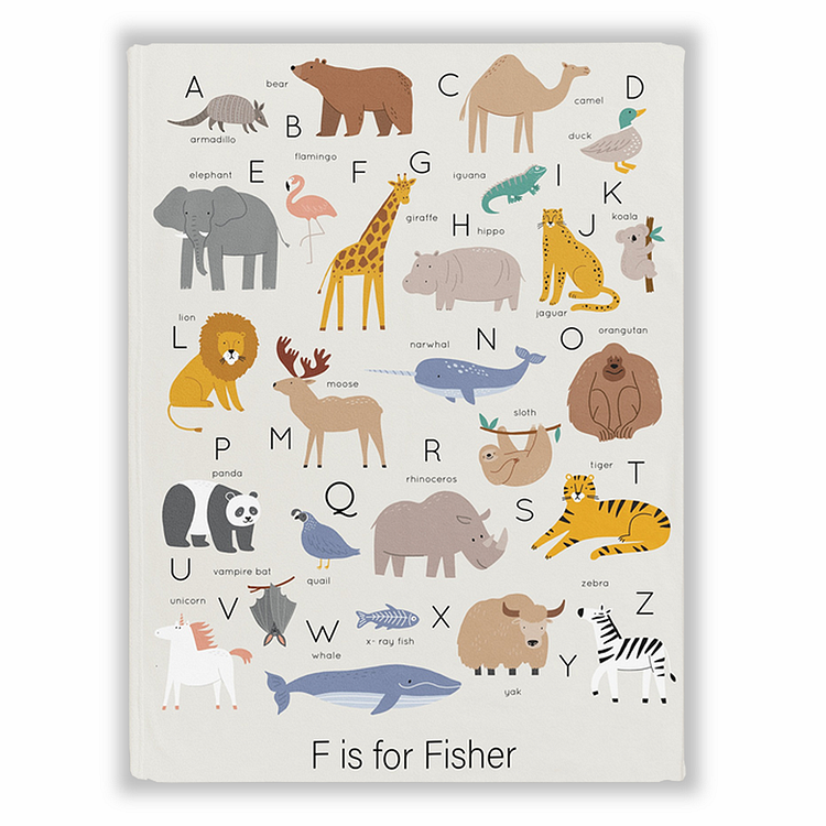 BlanketCute-Personalized Lovely Kid Animals Blanket with Your Kid's Name | 05