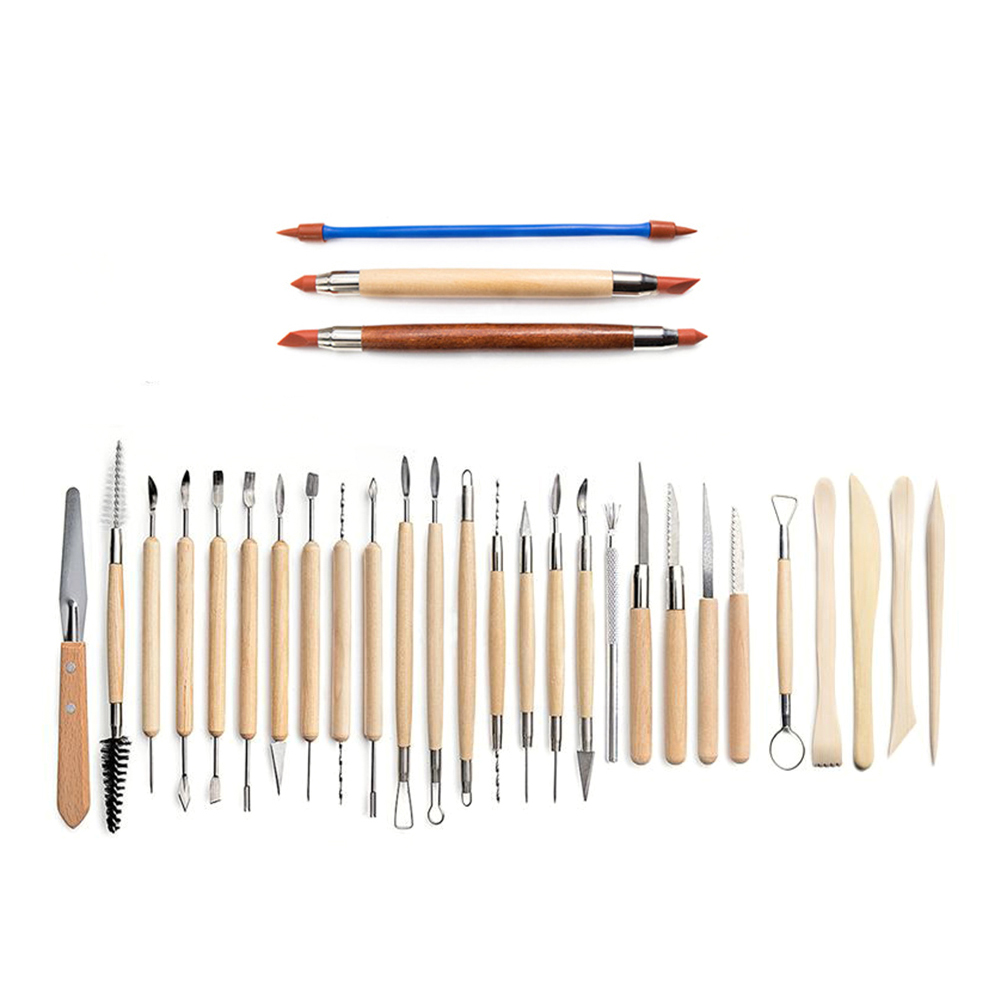 

30pcs Pottery Tools Set Carving Clay Sculpture Polymer Wax Modeling Tool, 501 Original