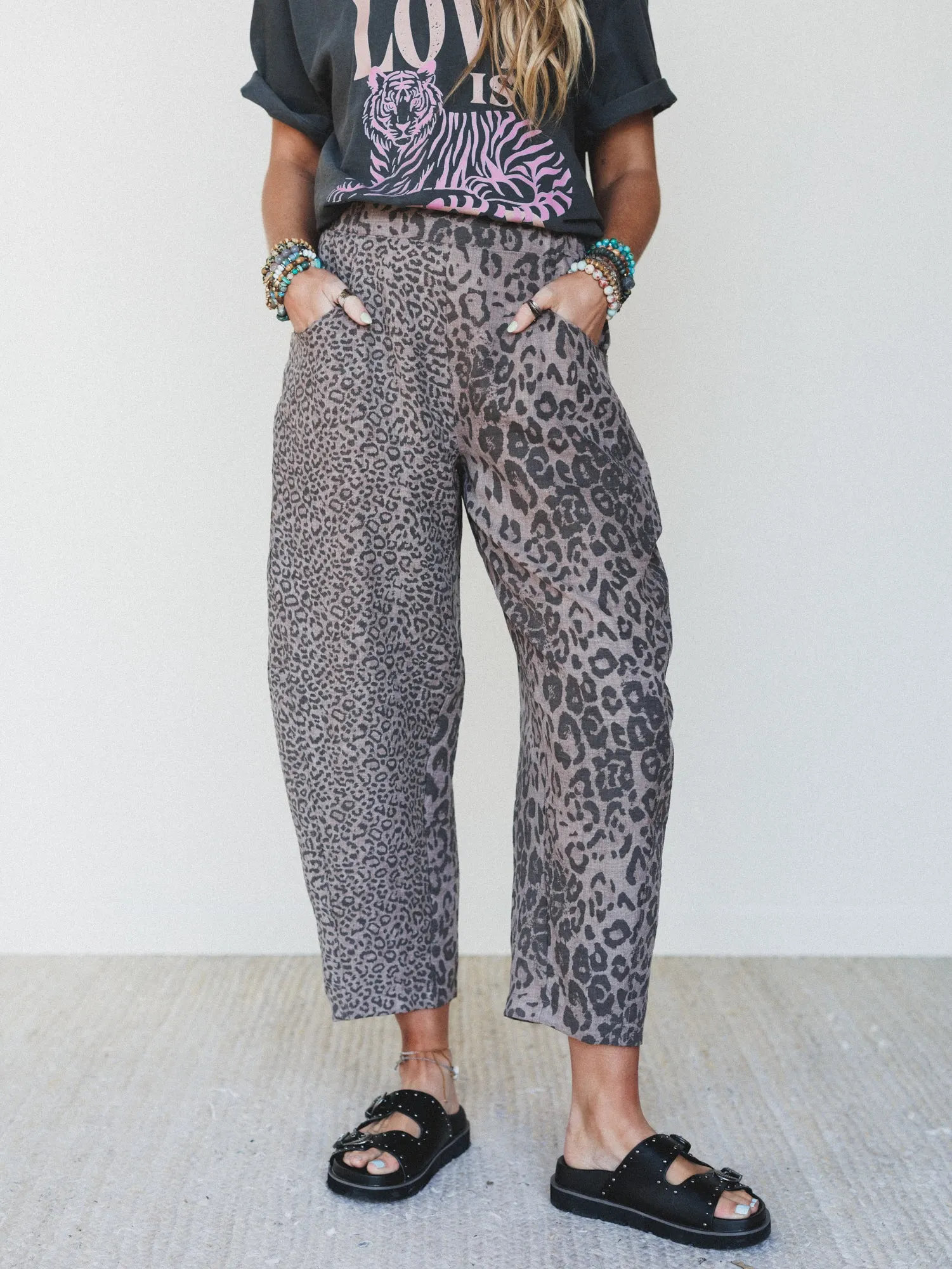 Animal Feeling Pants - Mocha Leopard