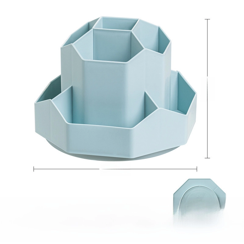 Original Large Capacity Plastic Rotating Pen Holder Storage Box Office Desktop Stationery Organizer Luxury