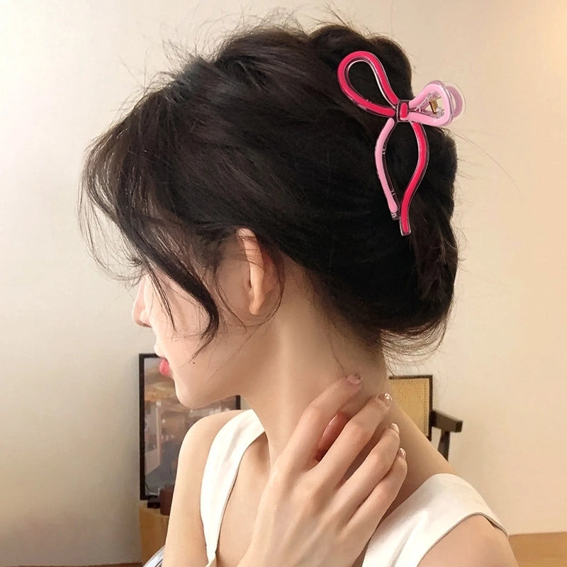 Jelly Shark Clip Women’s New High-end Sense Grab Clip Back Head Tie Hair Grab Headwear Clip Large Hairpin