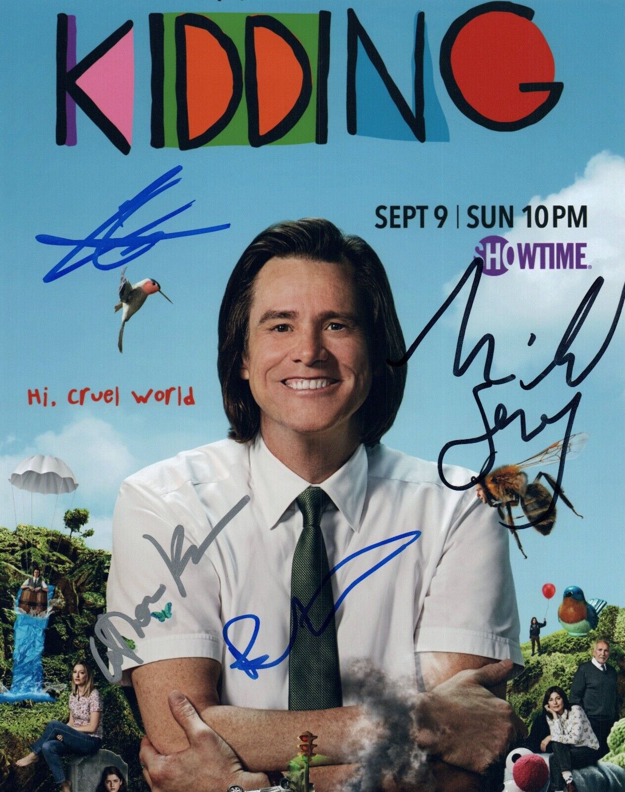 KIDDING Cast Showtime Signed Autographed 8x10 Photo Poster painting x4 Catherine Keener COA