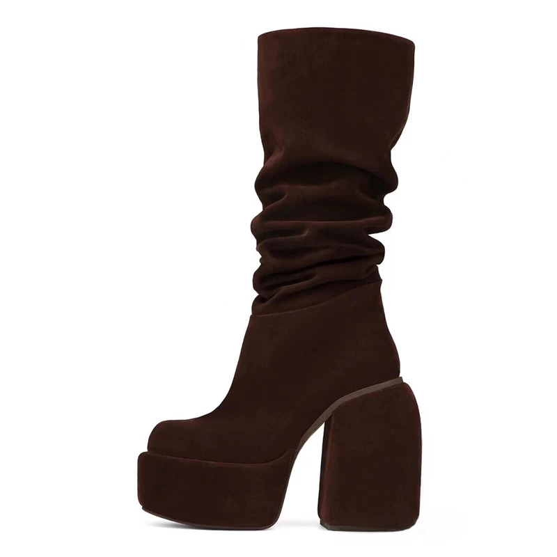 VCshoes Shoes  Minimalist Fashionable Solid Color Knee Length Boots  European American Fashion Party Autumn Winter Women's Shoes