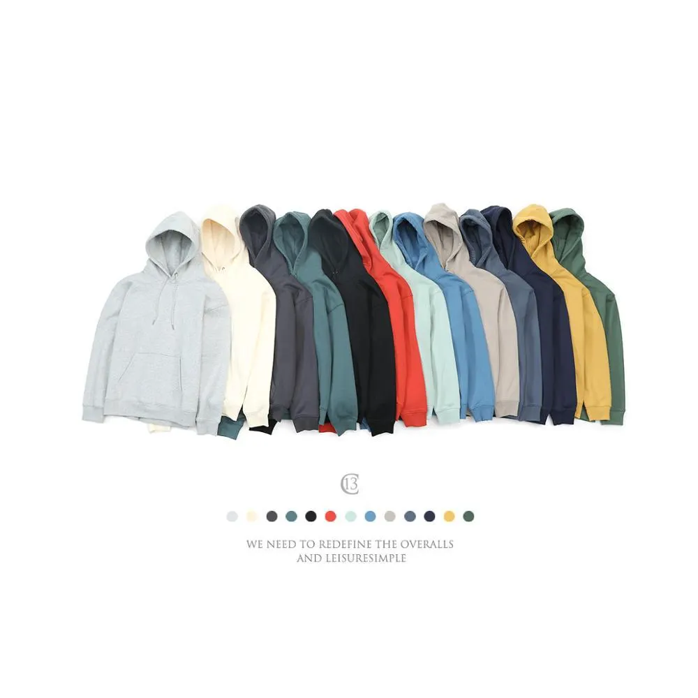 SIMWOOD 390g Heavyweight Thick Hooded Sweatshirt Men 2021 Autumn Winter New Warm Fleece Jogger Hoodies In 13 Colors Pullovers
