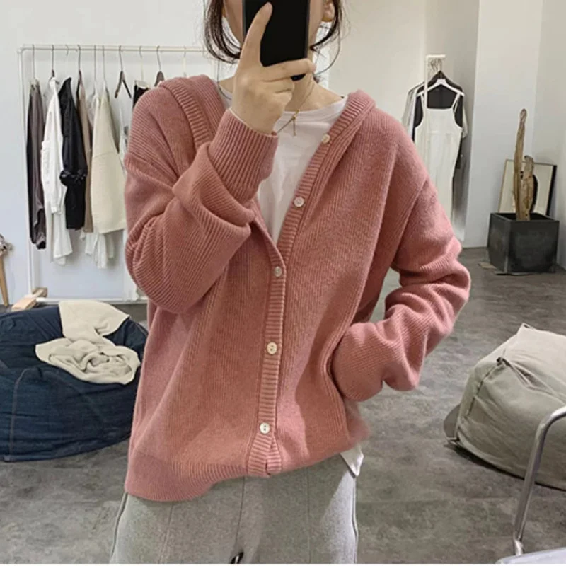Ueong Ueong Sweater Cardigan Women's 2024 New Solid Color Soft Waxy Loose Look Thin Short Knit Jacket