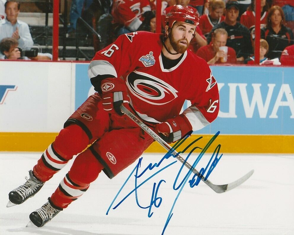 ANDREW LADD SIGNED CAROLINA HURRICANES 8x10 Photo Poster painting #1 Autograph