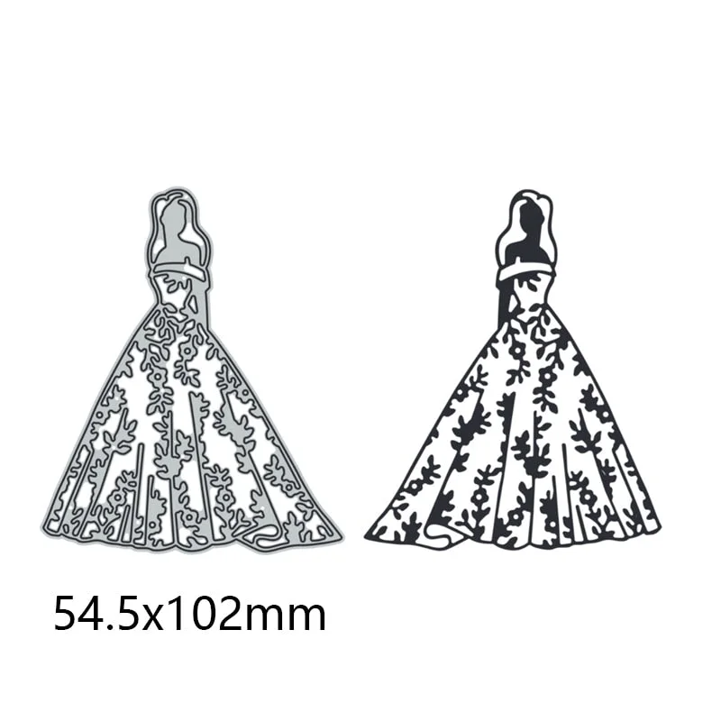Elegant Bride Metal Cutting Dies For DIY Scrapbook Cutting Die Paper Cards Embossed Decorative Craft Die Cut New