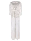 Short Sleeve Split-Side Backless Lace Cover-Up Swimwear
