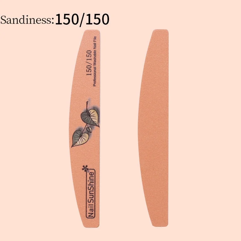 1Pc 80/100/150/180/240 Professional Half Moon Nail File Grinding Block File Nail Buffer Colorful Lime Manicure Pedicure DIY Tool-Nail Inspo