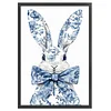 (Stamped/Counted) Blue And White Porcelain-Rabbit-11CT Cross Stitch 40*60cm/15.75*23.62in (Big Size)