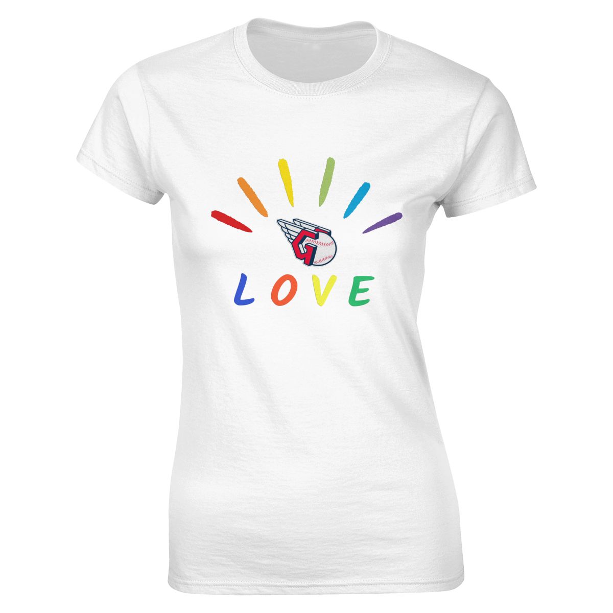 Cleveland Guardians Pride Love Women's Classic-Fit T-Shirt