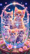 Luxury AB Velvet Diamond Painting Kit - Pink cat