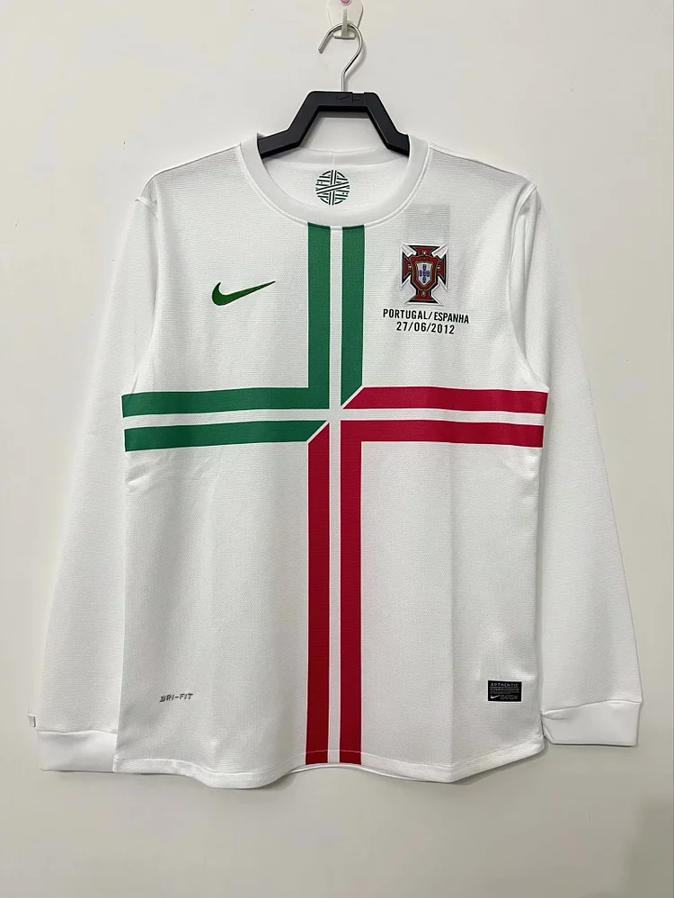2012 Portugal Away Long Sleeve Retro Jersey