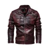 New Men's Motorcycle Leather Jacket