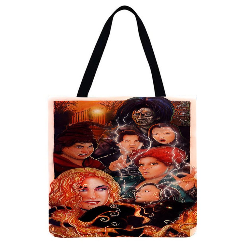 Linen Tote Bag-Movie witch