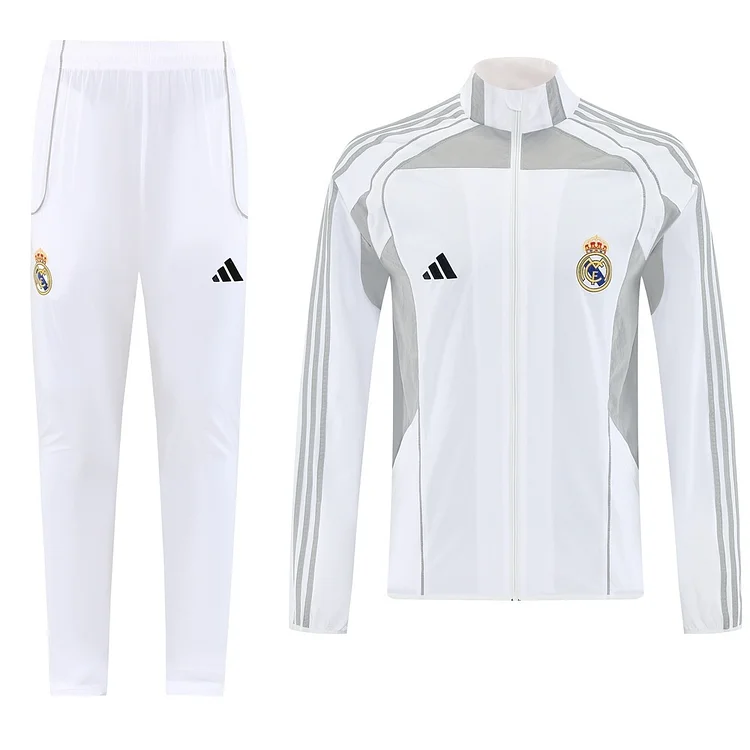 2025-26 Real Madrid white trench coat kit