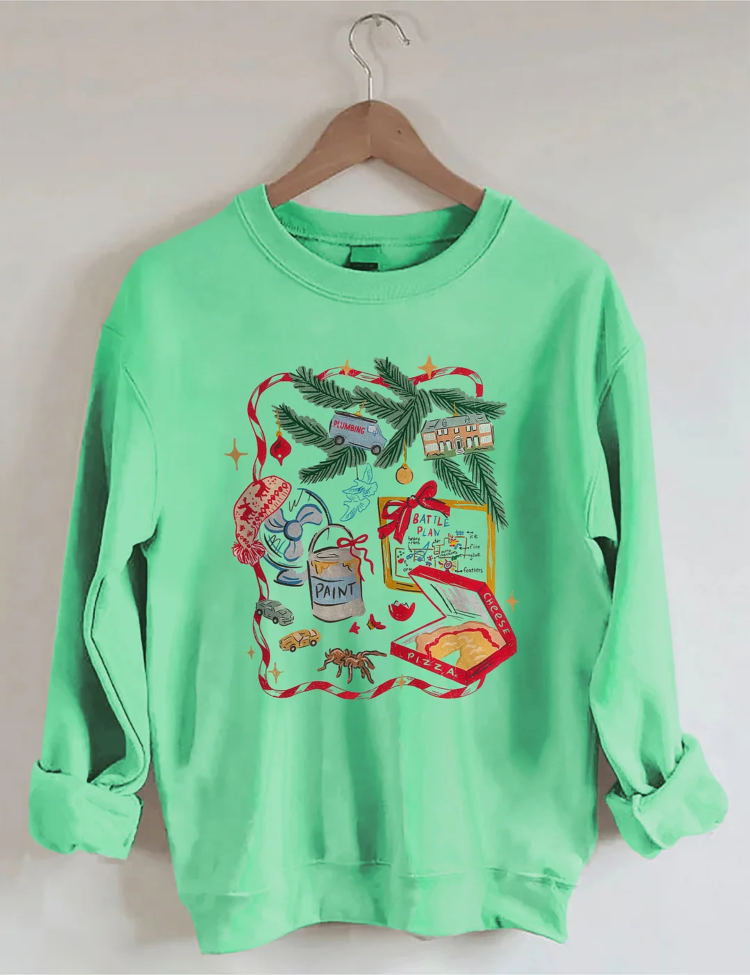 Home Alone Battle Plan Map Christmas Sweatshirt
