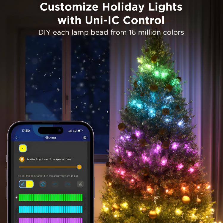 APP Smart Christmas Tree Lights DIY Bluetooth Point Control