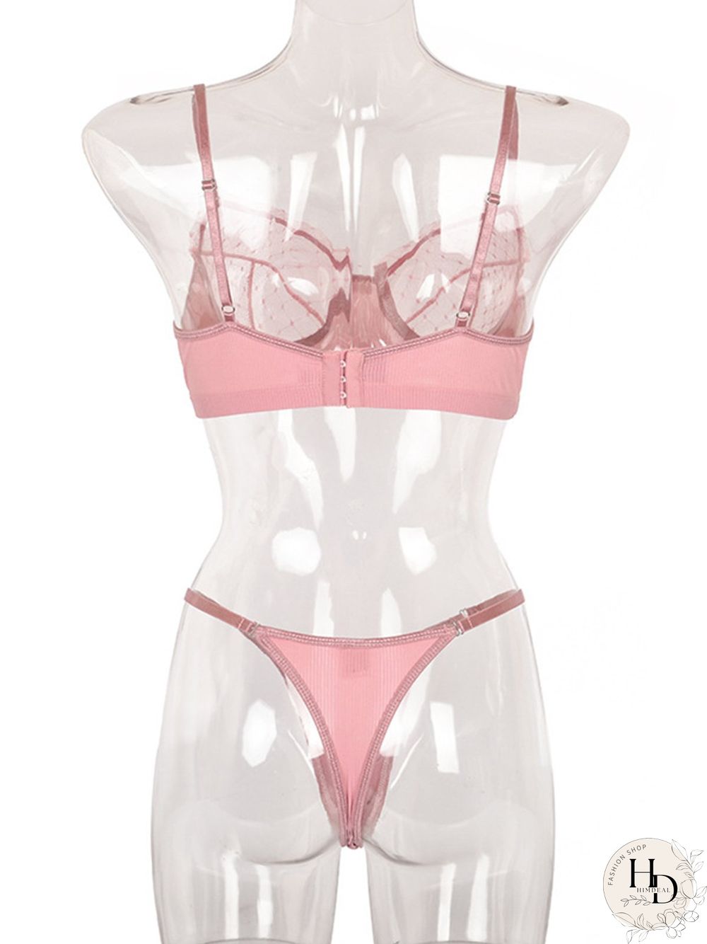 Lace Mesh Eyelashes Lace Sling Lingerie Set