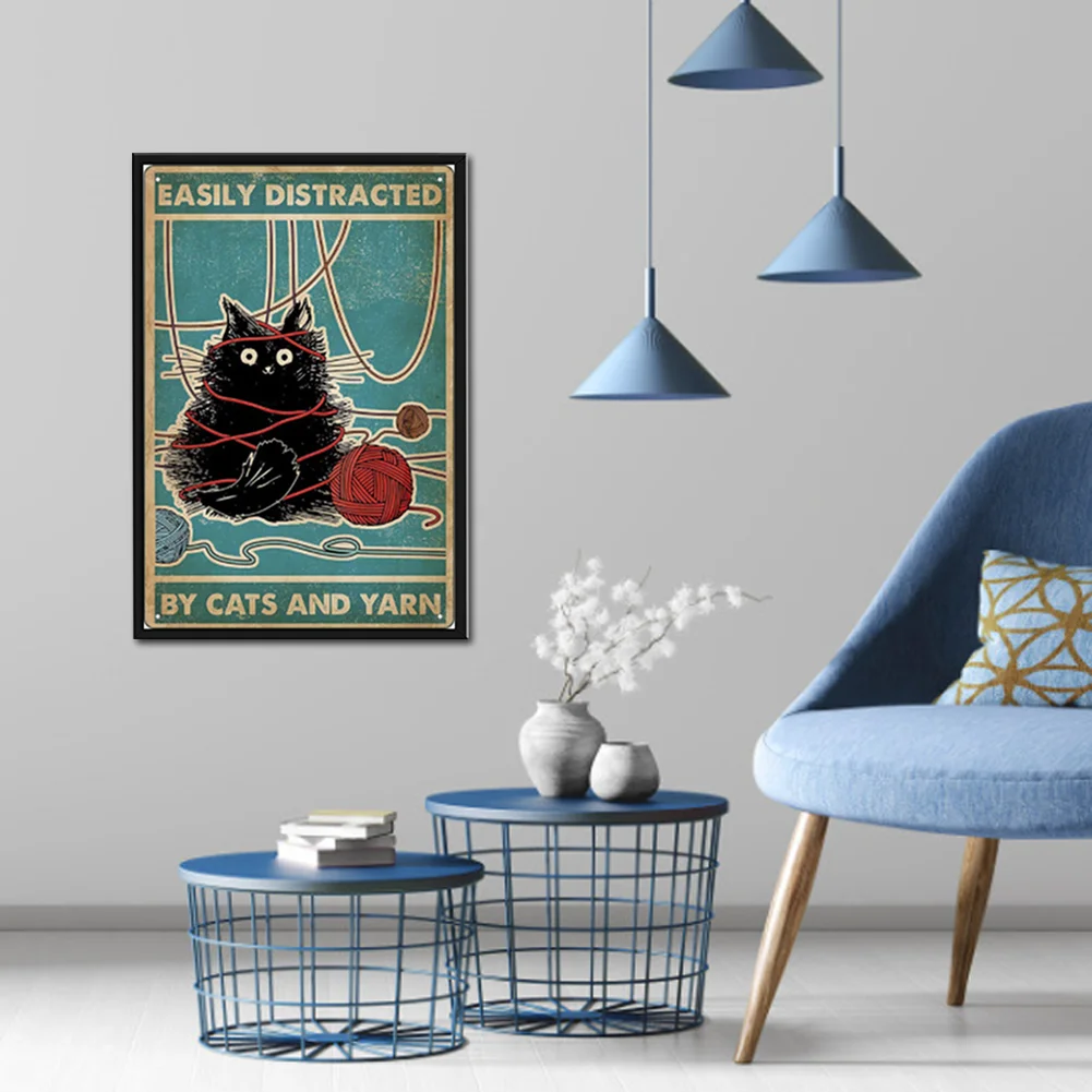 11CT Full Stamped Cross Stitch - Cat(Canvas|40*55CM)