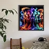 Skelett, komplettes DIY-Rundbohrer, Diamantkunstset, Diamantbemalung, Edelsteinkunst, 50x50cm,