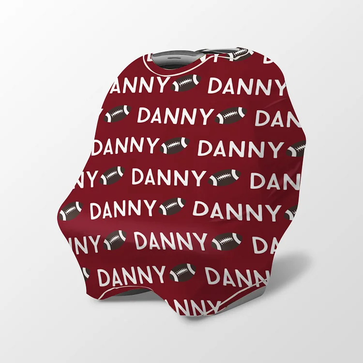 Personalized Baby Football Car Seat Canopy | Canopyl258