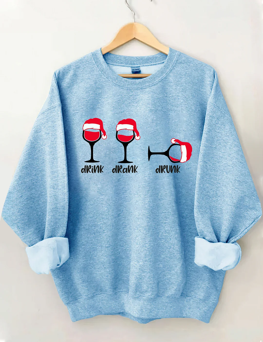Christmas Wine Glasses Sweatshirt