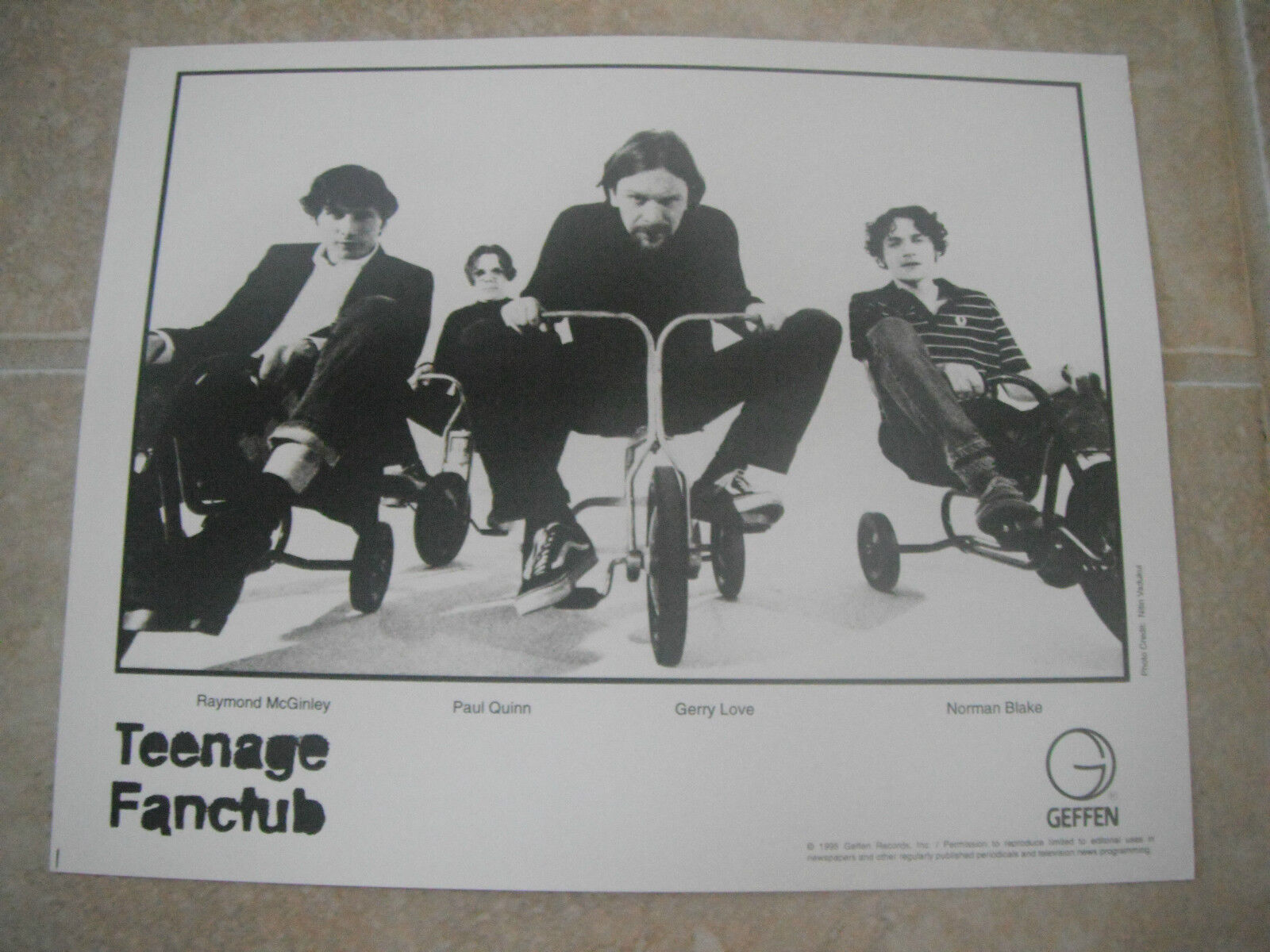 Teenage Funclub B&W 8x10 Promo Photo Poster painting Picture Original