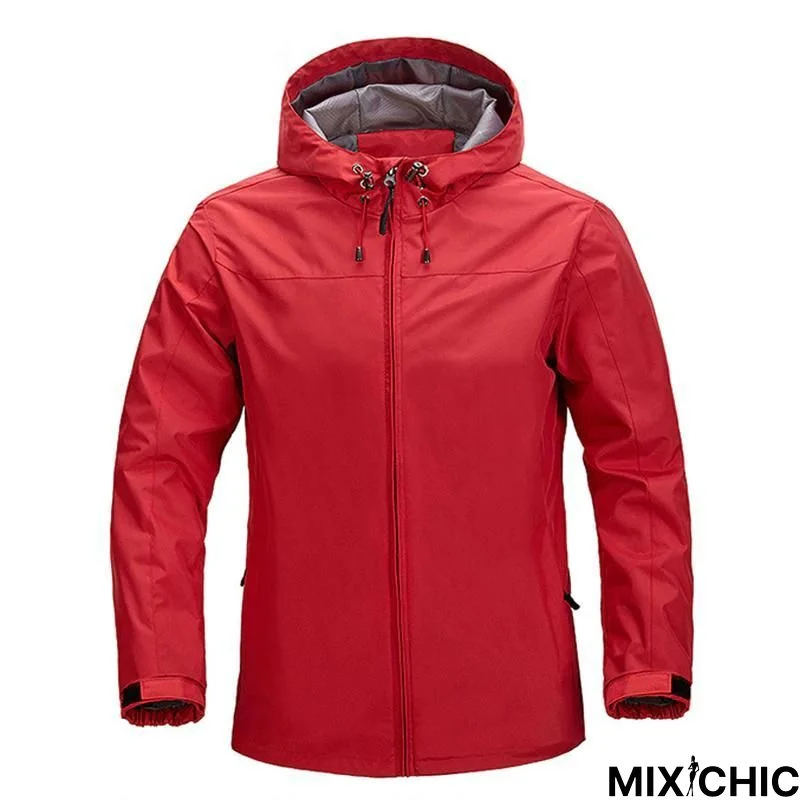 Men Windproof Waterproof Outwear Windbreaker Coat Casual Hoodies Jacket