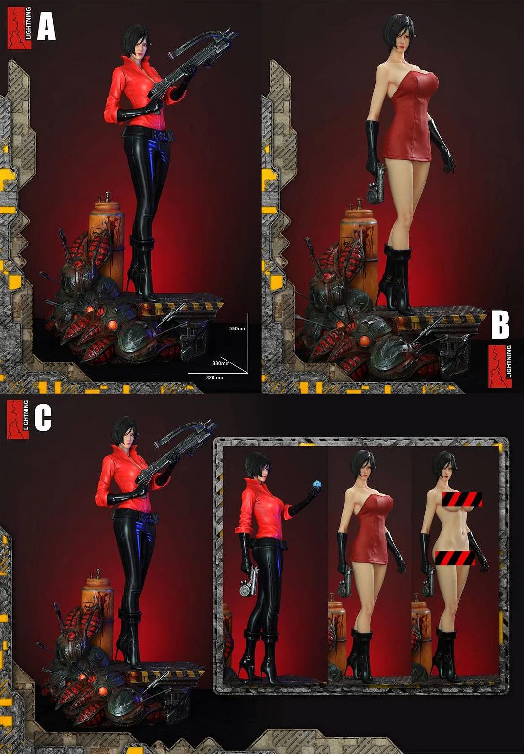 1/4 Scale Generation Sixth Ada Wong - Resident Evil Resin Statue -  Lightning Studio [In Stock]