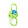 Transer Pet Supply Dog Toys Dogs Chew Teeth Clean Outdoor Traning Fun Playing Green Rope Ball Toy For Large Small Dog Cat 71229