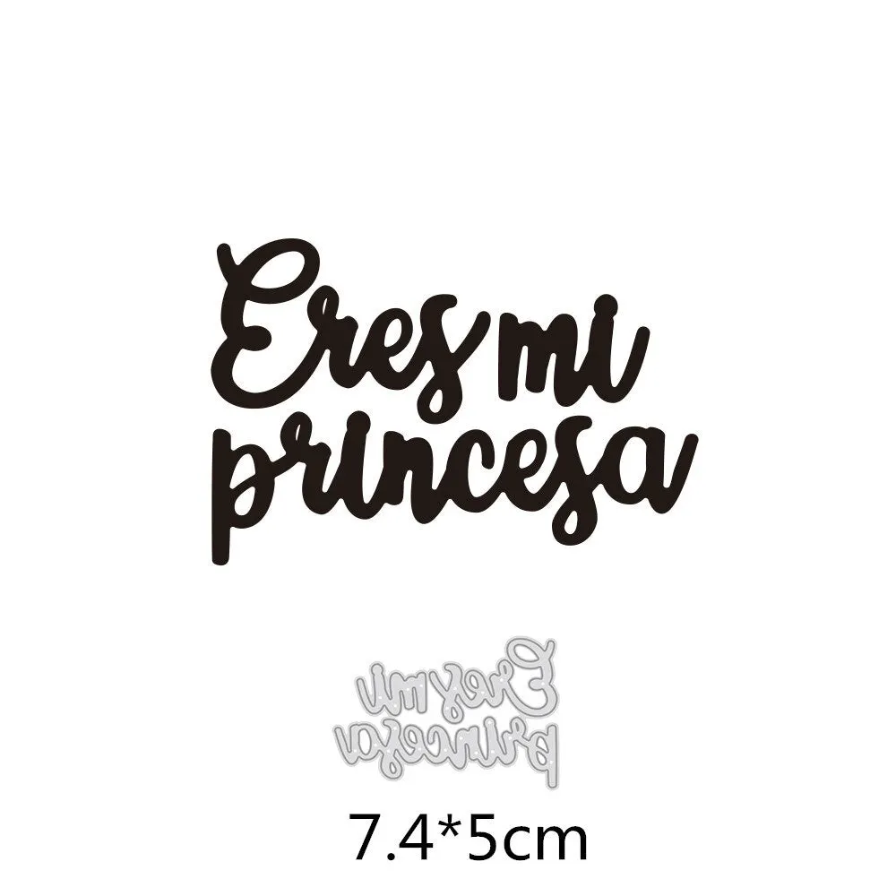 Various Spain Words Dies Cut Metal Stencil Template for DIY Embossing Paper Photo Album Gift Greeting Cards Making New Arrival