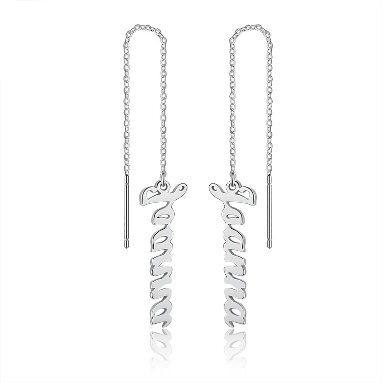 Boucle d'Oreille Prénom Personnalisés pour Femme Cadeau Maman Fille Anniversaire Jessemade FR