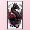 (Big Size) Dragon And Rose - 11CT Stamped Cross Stitch 40*70cm/15.75*27.56in