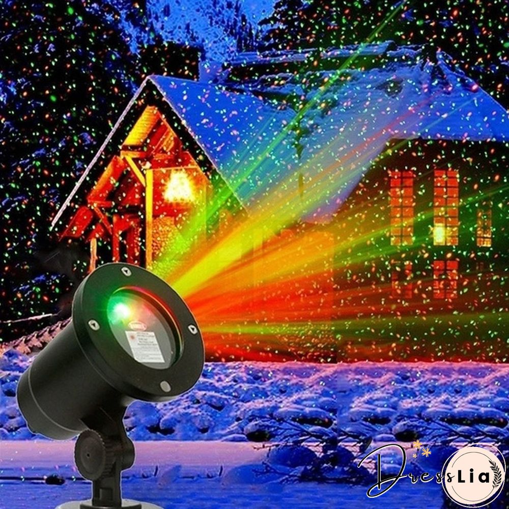 Outdoor Indoor Waterproof Green & Red Laser Projector Light for Party Landscape Garden Halloween Christmas Decoration Gift US/EU/UK/AU Plug