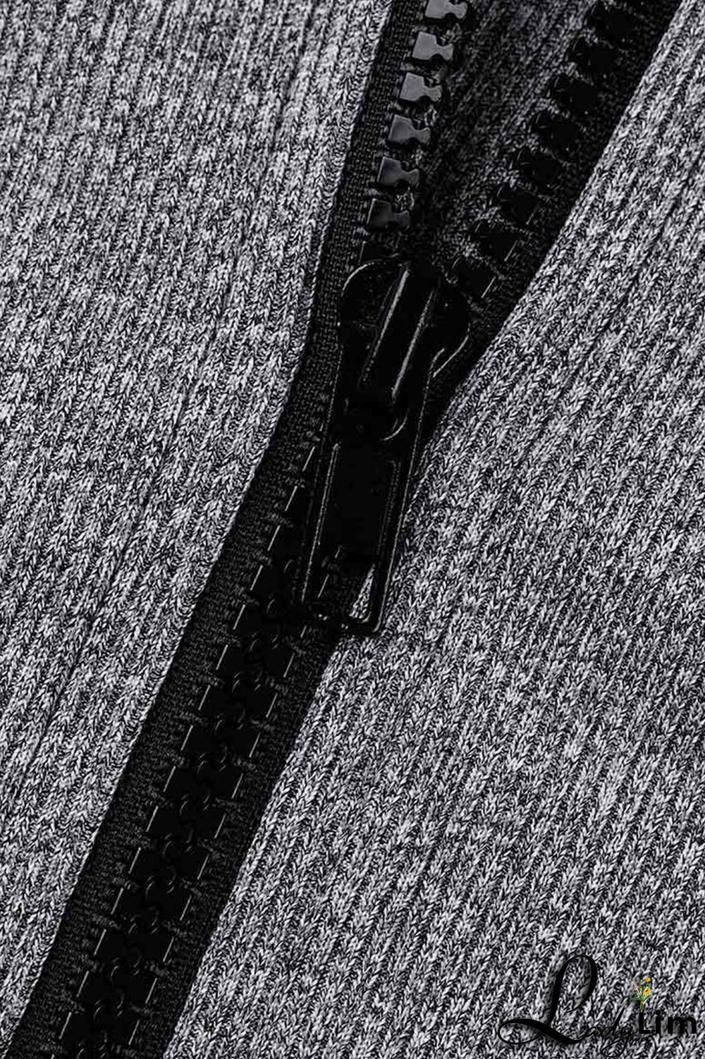 Blue Casual Sportswear Solid Patchwork Zipper Collar Regular Jumpsuits