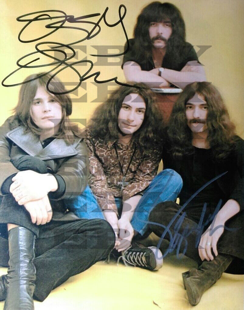 OZZY OSBOURNE - GEEZER BUTLER - BLACK SABBATH signed 8x10 Photo Poster painting Reprint