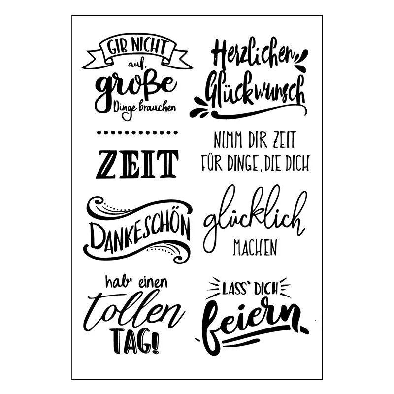 German Series Transparent Stamps New 2022 Rubber Silicone Seal for DIY Scrapbooking Card Making Album Decoration Crafts