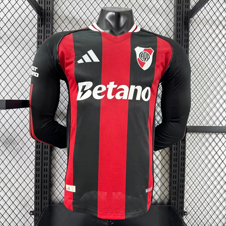 2025-26 New Season - River Plate Away Long Sleeve Jersey - Player Edition