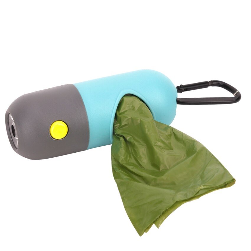 Degradable Dog Poop Bag Dispenser LED light Waste Bags - vzzhome