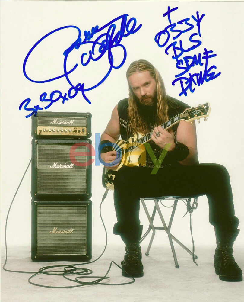 Black Label Society ZAKK WYLDE Signed 8x10 Photo Poster painting reprint