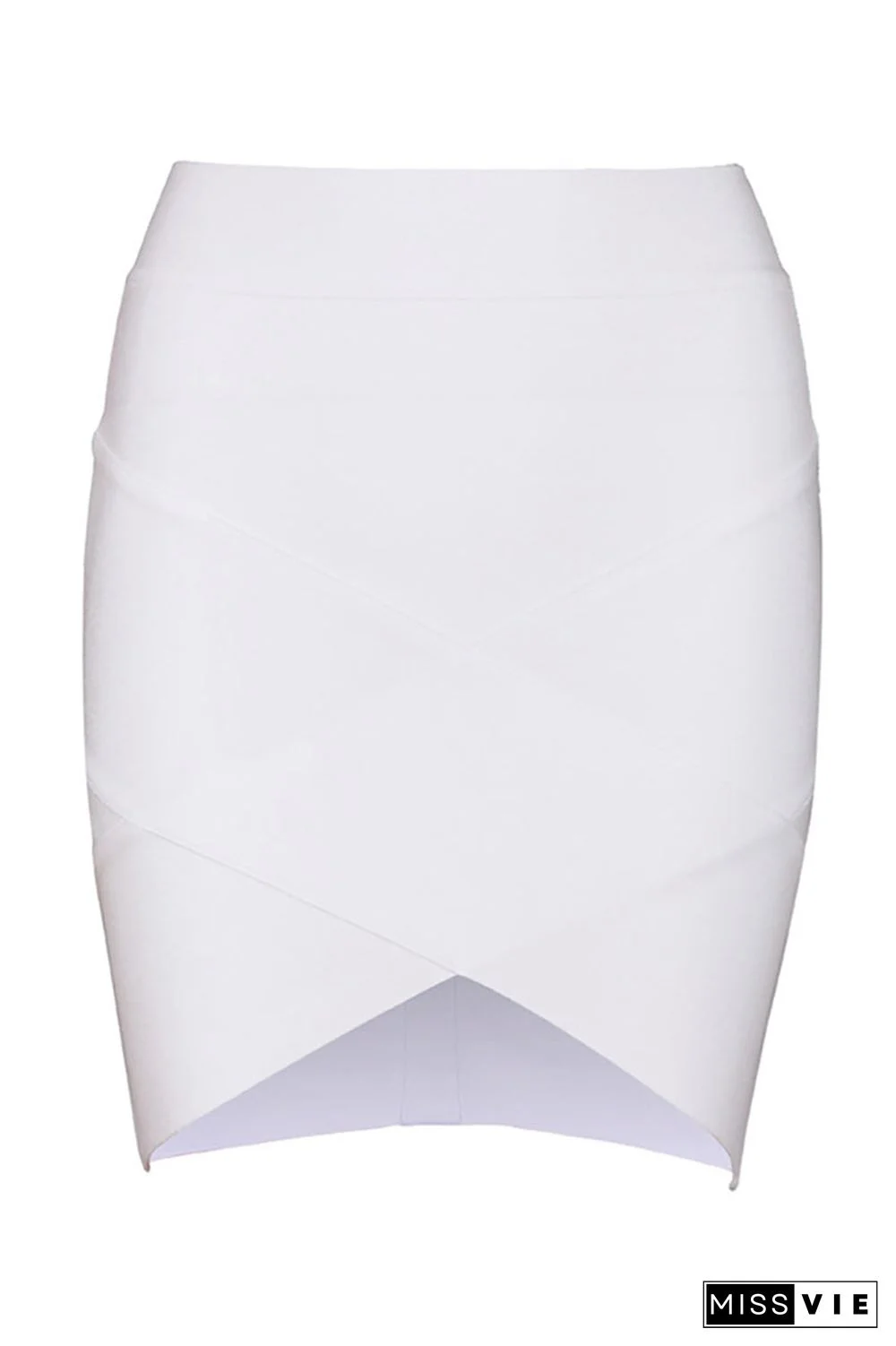 White Mini Sexy Bandage Tight Skirt