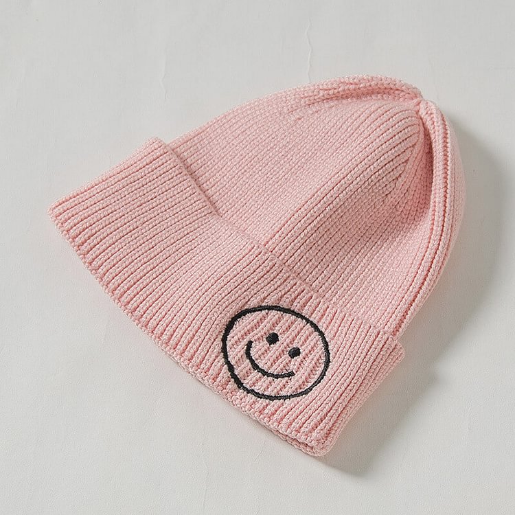 Baby/Toddler Smile Rolled Brim Knitted Beanie