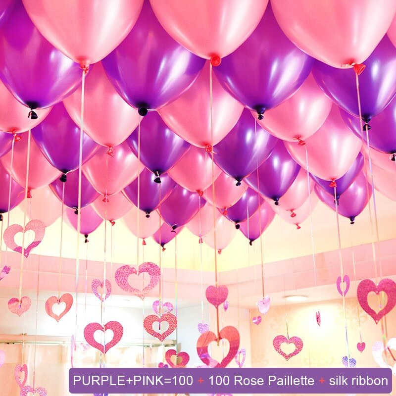 100pcs Wedding Balloons Birthday Latex Balloon Bridal Decoration Party House Home Wedding Decor Anniversary