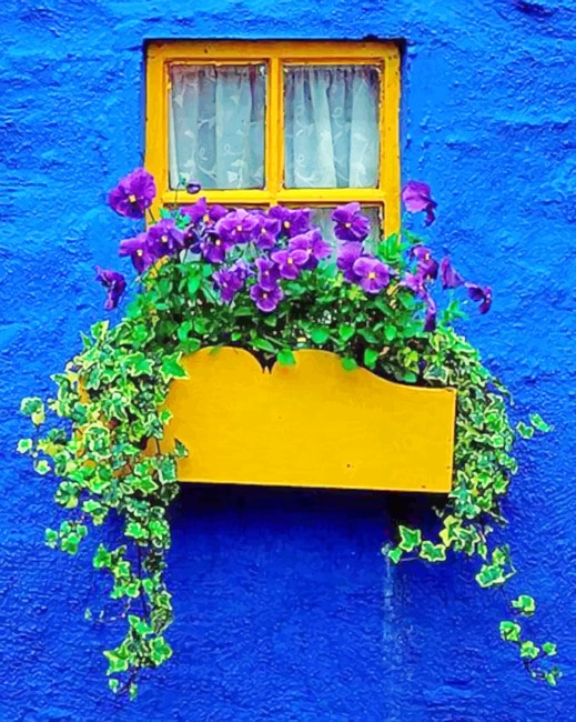 

Blue Wall And Window – Paint By Numbers - 40*50CM, 501 Original