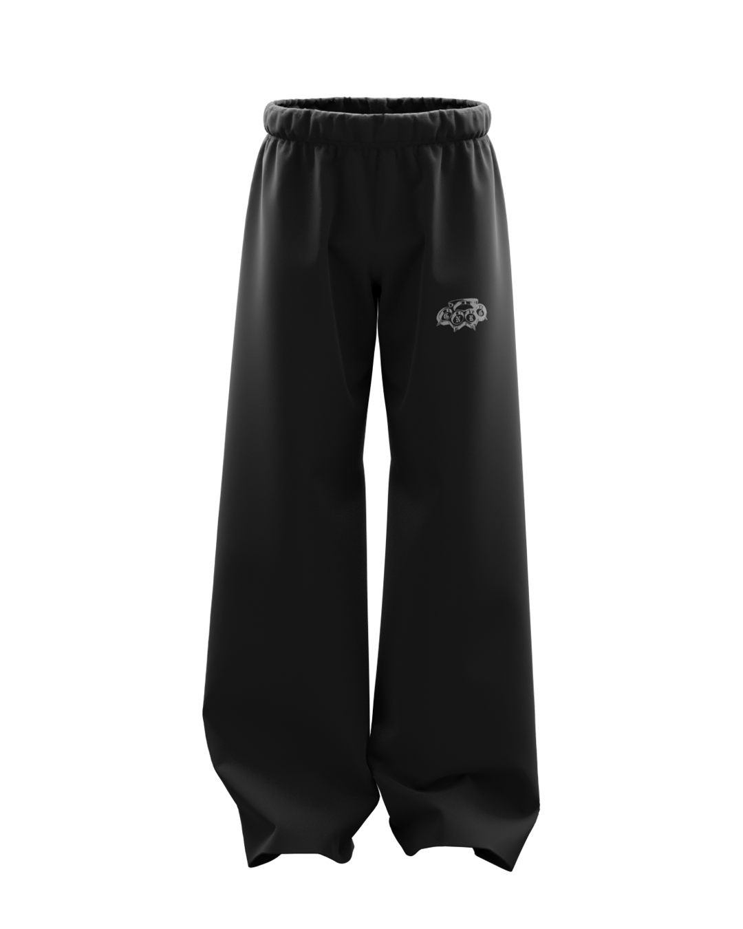 Basic Black Genrage Baggy Pants