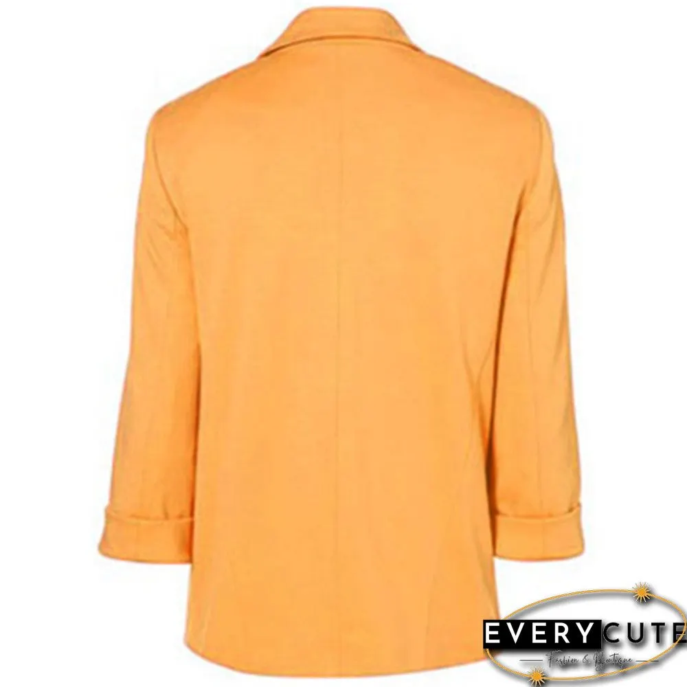 Orange 3/4 Sleeve Fashion Lady Suit