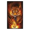 (Counted/Stamped)(Big Size) 11CT Flame Tiger-Cross Stitch 40*75cm/15.75*29.53in